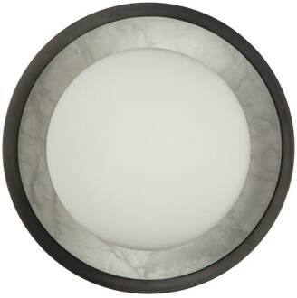 LED wandlamp ALONSO, brons, Ø 22 cm, metaal/glas/albast brons, opaalwit, crèmewit gemarmerd