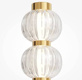 LED wandlamp Amulet, lineair, 76 cm, helder/goud helder, goud