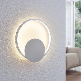 LED wandlamp Anays, Ø 32 cm, chroom/helder, kunststof helder, chroom, crème