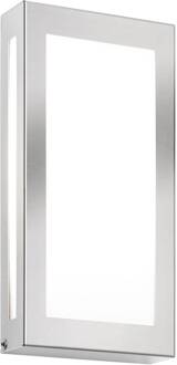 LED wandlamp Aqua Rain Mini met bewegingsmelder, roestvrij staal roestvrij staal, wit gesatineerd