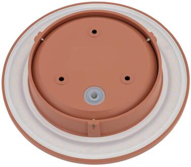 LED wandlamp Aria M, baksteenrood, aluminium, Ø 18 cm