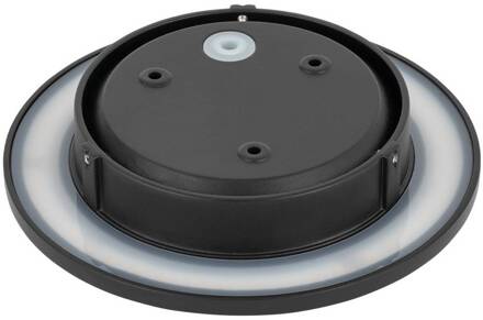 LED wandlamp Aria M, zwart, aluminium, Ø 18 cm