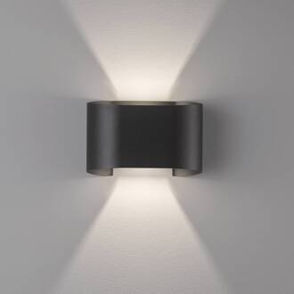 LED-wandlamp Atassu VII, Fischer & Honsel Zwart