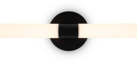 LED wandlamp Axis, zwart, lengte 63 cm aluminium zwart, wit mat