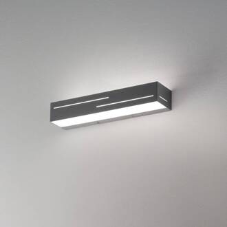 LED wandlamp Banny, antraciet, breedte 31cm, Up- & Downlight antraciet, wit gesatineerd