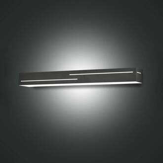 LED wandlamp Banny, antraciet, breedte 50cm, Up- & Downlight antraciet, wit gesatineerd