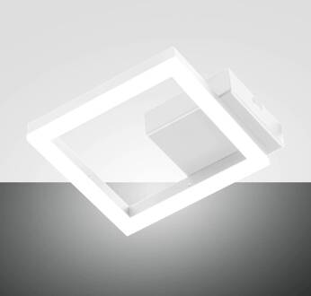 LED wandlamp Bard, wit, 17 x 17 cm, metaal, dimbaar