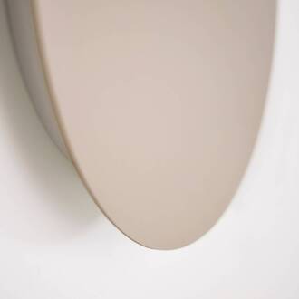 LED wandlamp Blad, taupe, Ø 24 cm taupe geanodiseerd