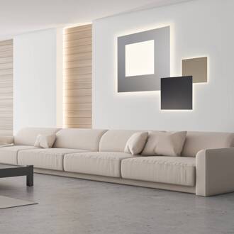 LED wandlamp BLADE Q, antraciet, 34 x 34 cm, metaal, dimbaar