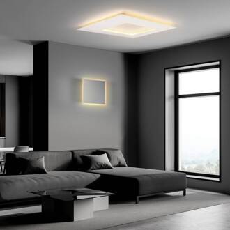 LED wandlamp BLADE Q, mat zilver, 34 x 34 cm, metaal dimbaar mat zilver geanodiseerd