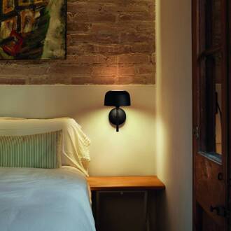 LED wandlamp Bol zwart mat, aluminium, hoogte 27 cm matzwart, wit