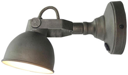 Led Wandlamp Bow M - Burned Steel Metaal Grijs