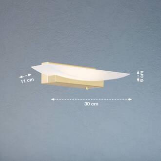 LED wandlamp Bowl TW CCT breedte 30 cm, messing messing mat, wit gesatineerd