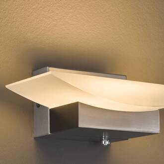 LED wandlamp Bowl TW m schakelaar kleurverandering nikkelkleurig mat, wit