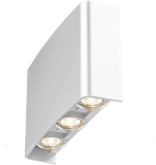 LED Wandlamp - Brinton Victo - Up & Down - 6W 480lm - Aanpasbare Lichtkleur 3000K-4000K-6500K - Voor Buiten en Binnen - Waterdicht IP65 - Rechthoek - Wit Helder/Koud wit;Warm wit;Natuurlijk wit