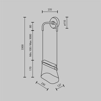 LED wandlamp Cabaret, messing/helder, metaal/glas messing, helder