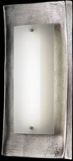 LED wandlamp Calais, hoogte 42 cm nikkel antiek, opaal wit glanzend