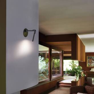 LED wandlamp Calamaio, zwart, metaal, verstelbaar