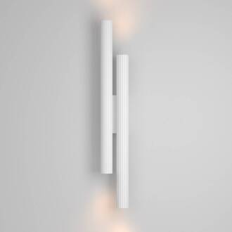 LED wandlamp Calipso, wit, hoogte 49 cm, metaal, 4-lamps