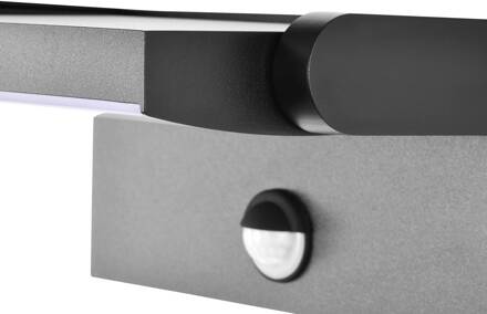 LED wandlamp CMD 9081, sensor, antraciet, 21 cm, CCT, IP54