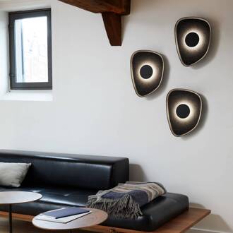 LED wandlamp Cozy, zwart, vilt, 40 x 31 cm