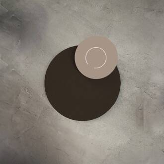 LED wandlamp DoppioZero, bruin/sahara, Ø 30 cm bruin, sahara