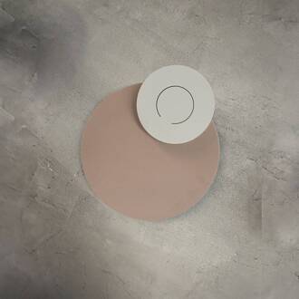 LED wandlamp DoppioZero, roze/wit, Ø 30 cm oudroze, wit