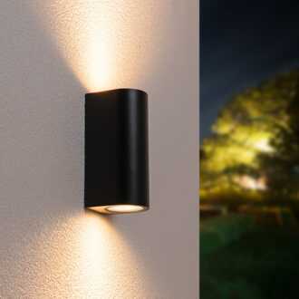 LED Wandlamp - Douglas - Zwart - 5W - IP44 - 2700K