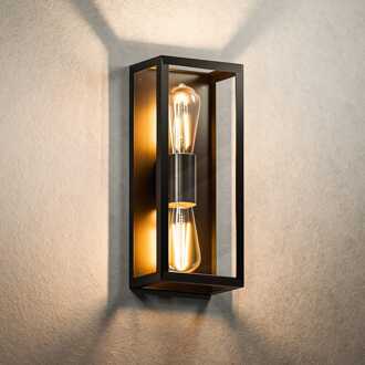 LED Wandlamp dubbelzijdig IP44 Binnen en buiten Zwart