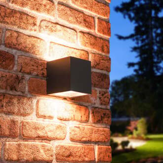 LED Wandlamp dubbelzijdig IP65 Binnen en buiten Zwart