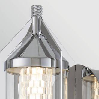 LED wandlamp ESPADA, gepolijst chroom, Ø 16 cm, metaal IP44 gepolijst chroom, helder