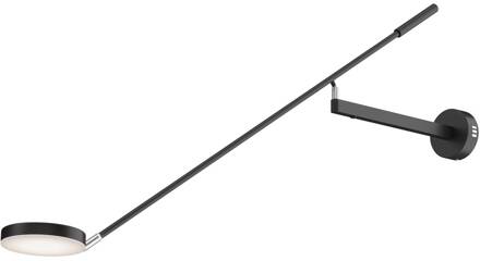 LED wandlamp Fad, zwart, metaal 100 cm verstelbaar