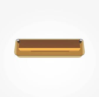 LED wandlamp FLAT, amber/messing, breedte 30 cm, glas/metaal messing, amber getint