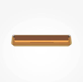 LED wandlamp FLAT, amber/messing, breedte 43 cm, glas/metaal messing, amber getint