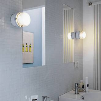 LED wandlamp Fresnel, grijs, aluminium, glas, 2.700 K