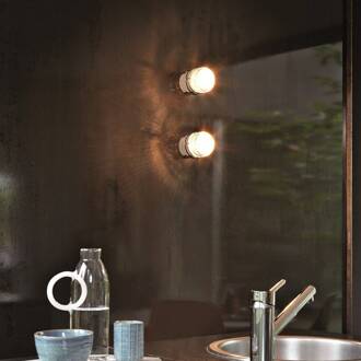 LED wandlamp Fresnel, wit, aluminium, glas, 2.700 K