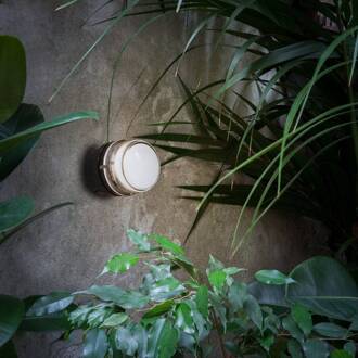 LED wandlamp Fresnel, zwart, aluminium, glas, 2.700 K