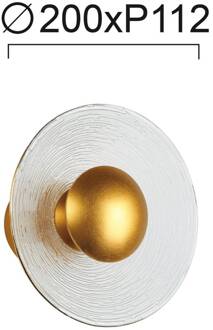LED wandlamp Glamour van glas goud, transparant