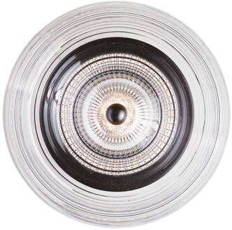 LED wandlamp Glow, zwart/helder Ø 16 cm acryl matzwart, transparant