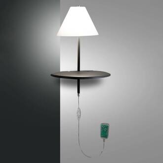 LED wandlamp Goodnight, USB-poort, wit-antraciet