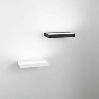 LED wandlamp Guia, zwart, metaal, 24 cm breed