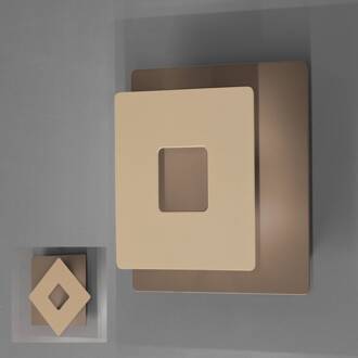 LED wandlamp Hennes, breedte 18 cm, greige/zandkleurig grijs, zand