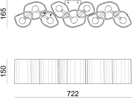 LED wandlamp Honey 72,2 cm, dimbaar wit