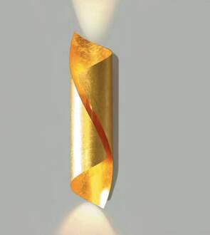 LED wandlamp hoogte 54 cm bladgoud