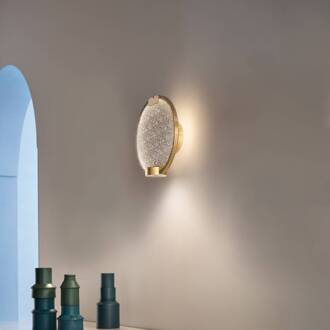 LED wandlamp Horo A, rookgrijs geborsteld messing, rookgrijs