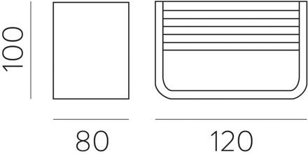 LED wandlamp Icon, wit, Up/Down, breedte 12 cm wit gestructureerd