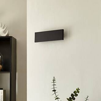 LED wandlamp Ignazia, 28cm, zwart, metaal, omhoog/omlaag