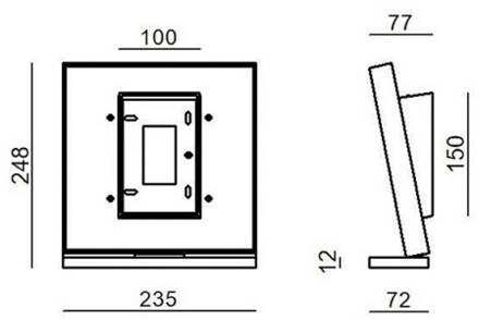 LED wandlamp Inbilico, zwart, hoogte 25 cm zwart, wit