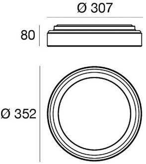 LED wandlamp Iside, bruin, metaal, Ø 35 cm, IP40 donkerbruin