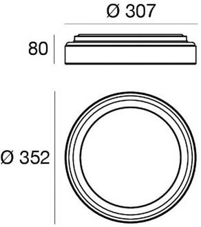LED wandlamp Iside, zwart, metaal, Ø 35 cm, IP40